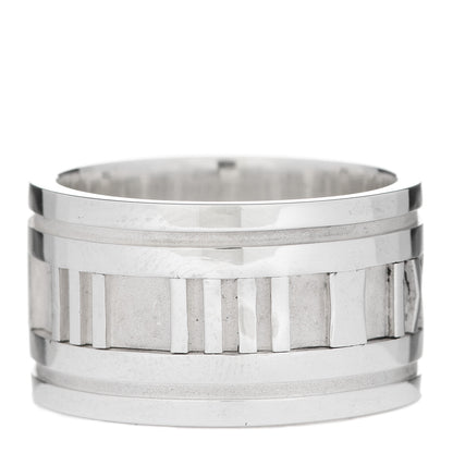 Tiffany Sterling Silver 12mm Atlas Band Ring 56 7.5 3 of 4