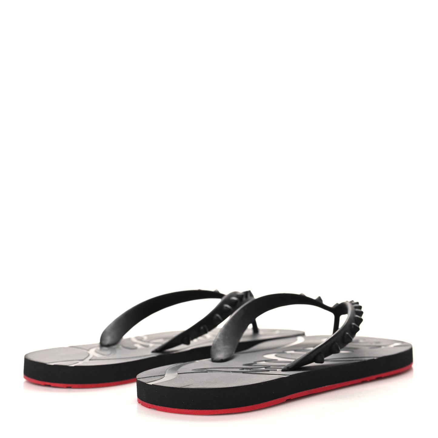 Rubber Spike Loubi Donna Flip Flop 41 Black