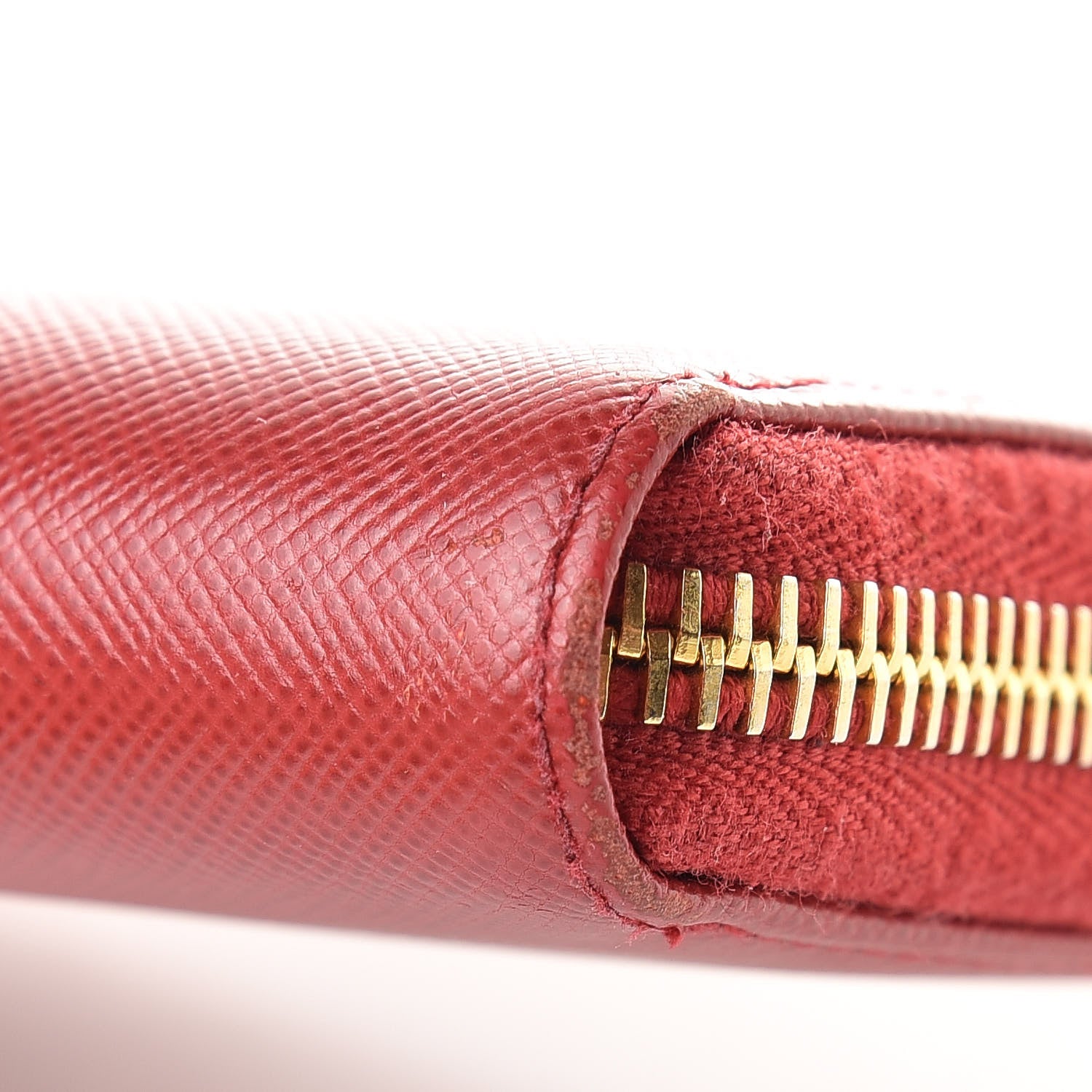 Prada Saffiano Zip Around Wallet Fuoco 12 of 13