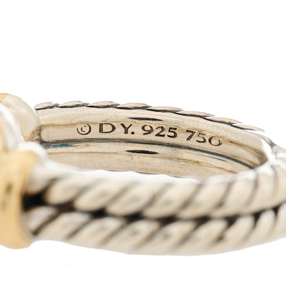 David Yurman Sterling Silver 18K Yellow Gold Thoroughbred Loop Ring 47 4 4 of 4