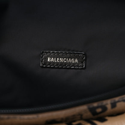 Balenciaga Coated Canvas BB Monogram Allover Logo Medium Signature Beltpack Beige Brown Black 6 of 9