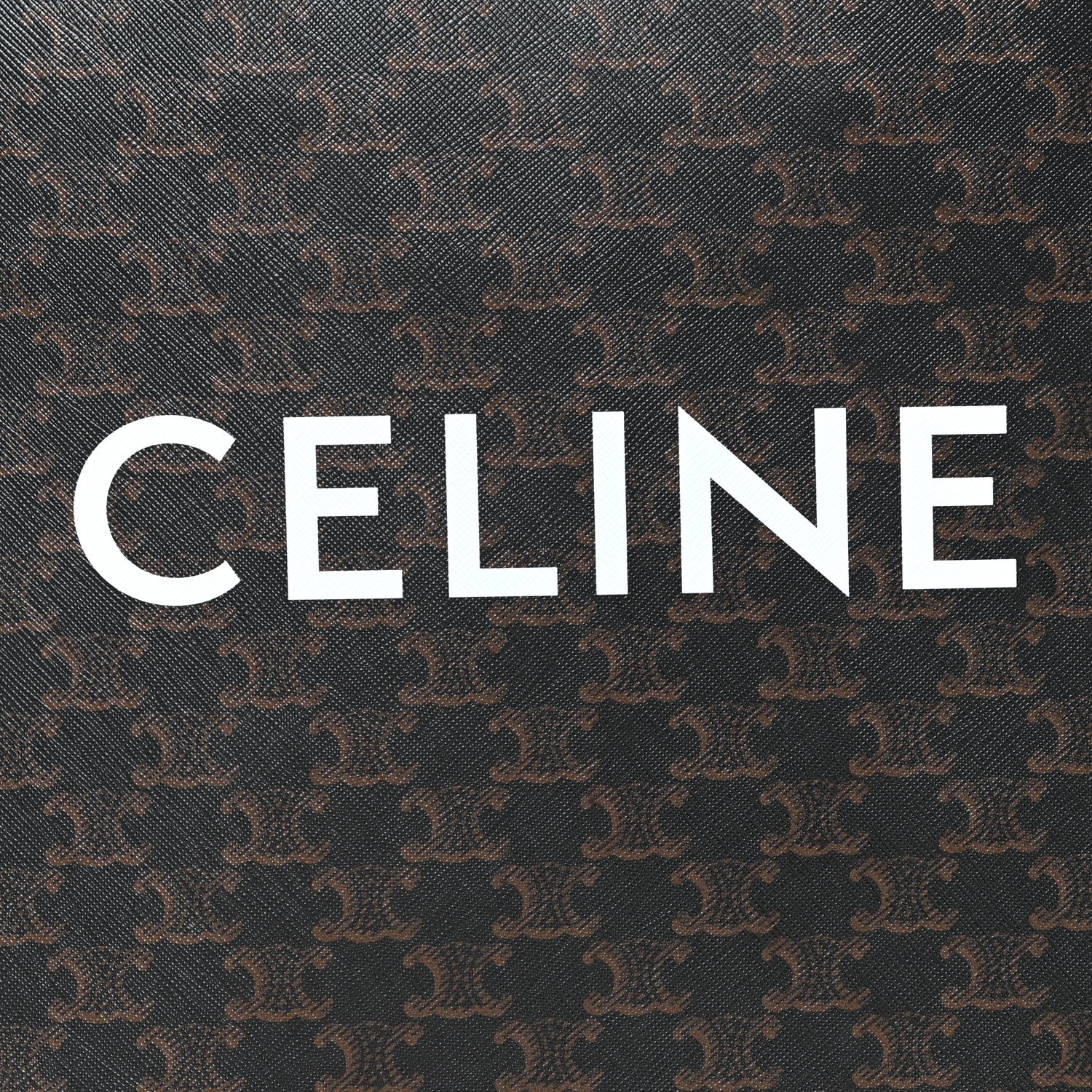 Celine Triomphe Canvas Calfskin Small Vertical Cabas Tan 7 of 9