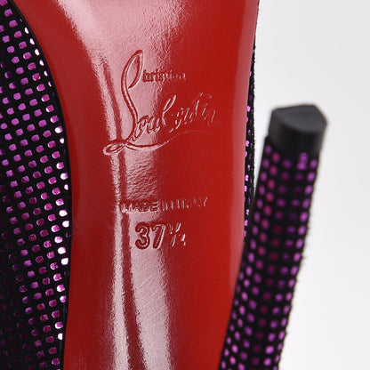 Christian Louboutin Suede S Square Metal You You 120 Pumps 37.5 Fuxia 6 of 8