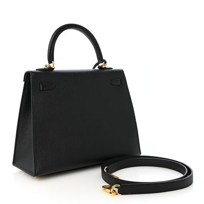 Hermes Epsom Kelly Sellier 25 Black 3 of 15