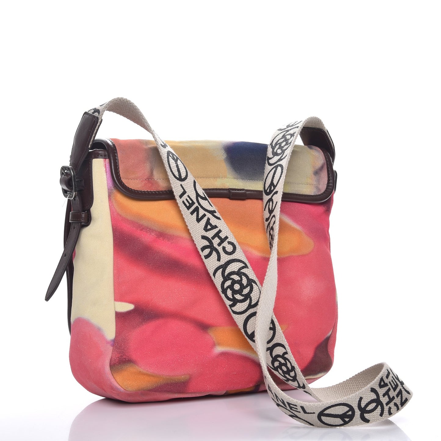 Printed Ultra Soft Lambskin Medium Flower Power Messenger