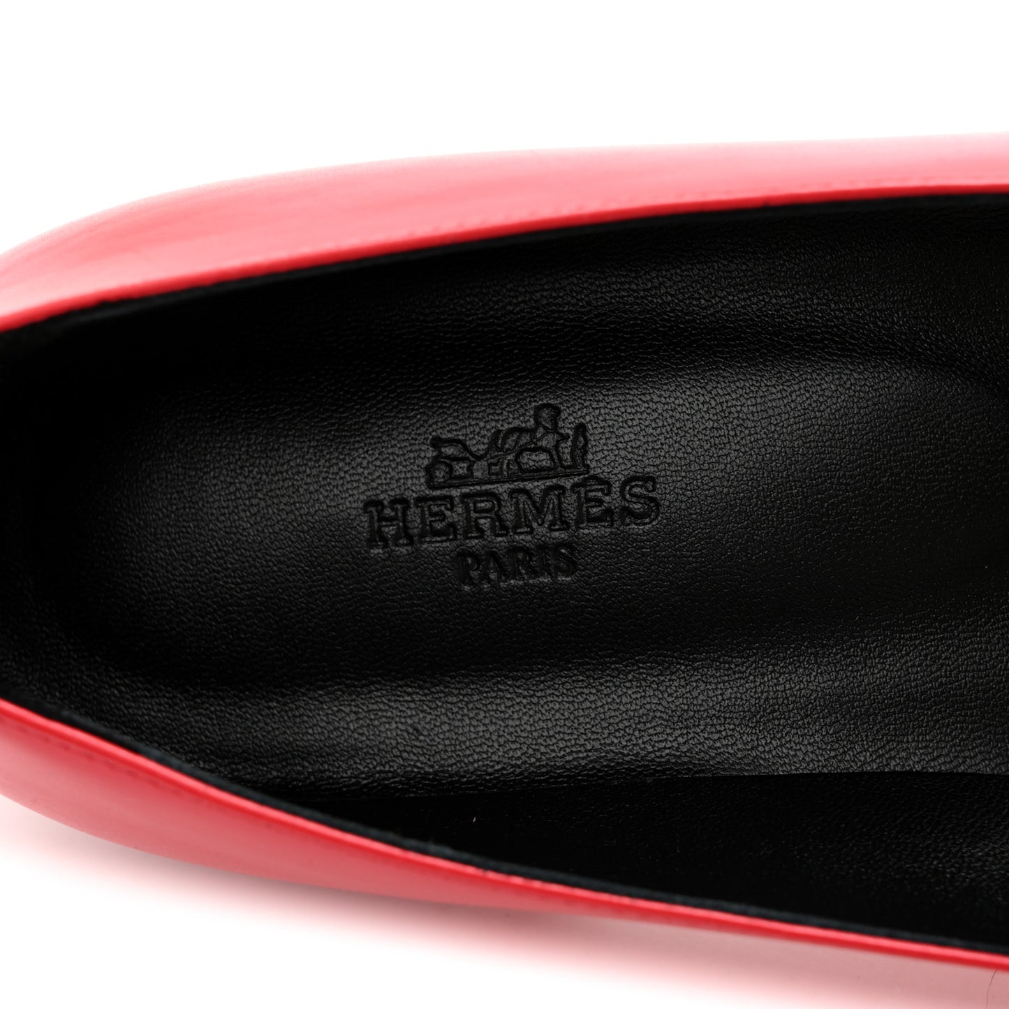 Lizard Calfskin Brillante Kelly Ballet Flat  38 Rouge Vif