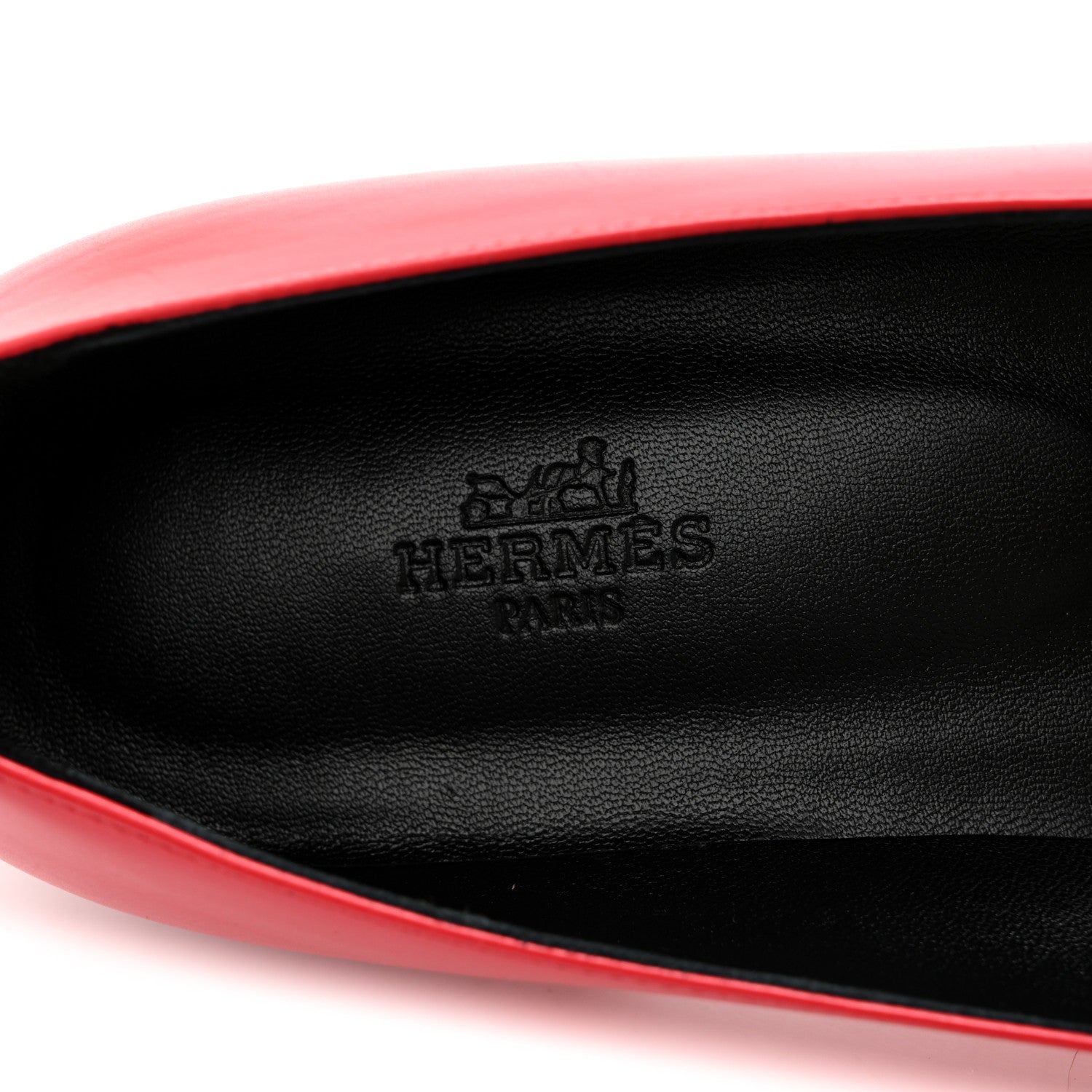 Hermes Lizard Calfskin Brillante Kelly Ballet Flat  38 Rouge Vif 7 of 11