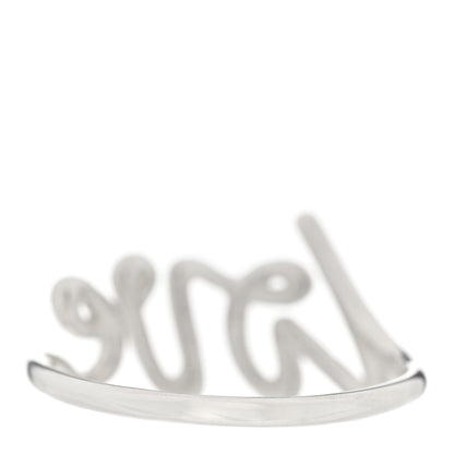 Tiffany Sterling Silver Paloma Picasso Graffiti Love Ring 54 6.75 3 of 5