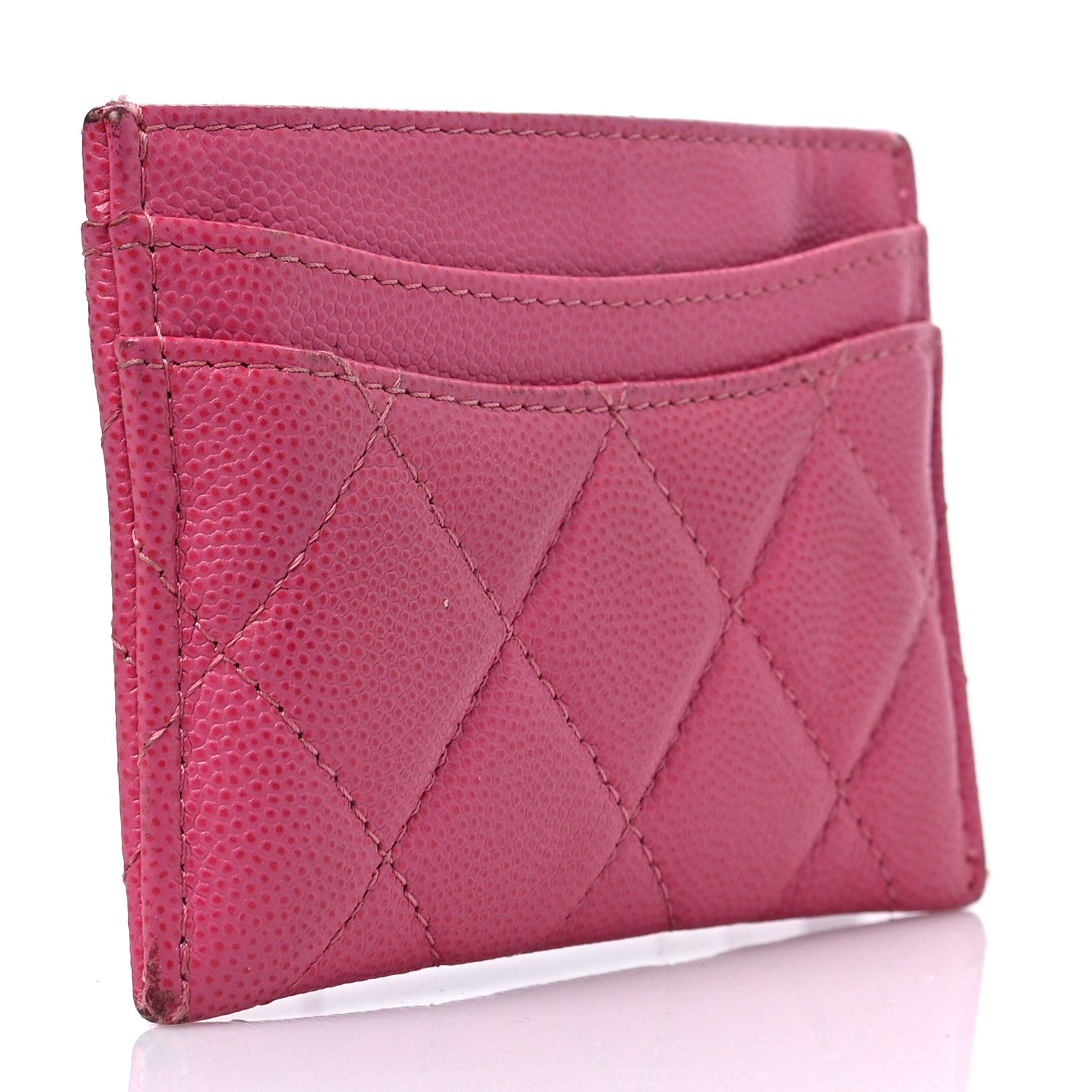Chanel Caviar Quilted Card Holder Fuchsia 4 of 11