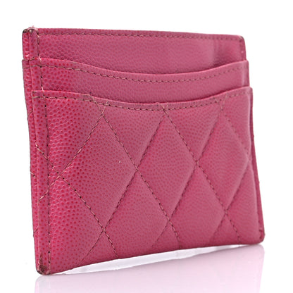 Chanel Caviar Quilted Card Holder Fuchsia 4 of 11