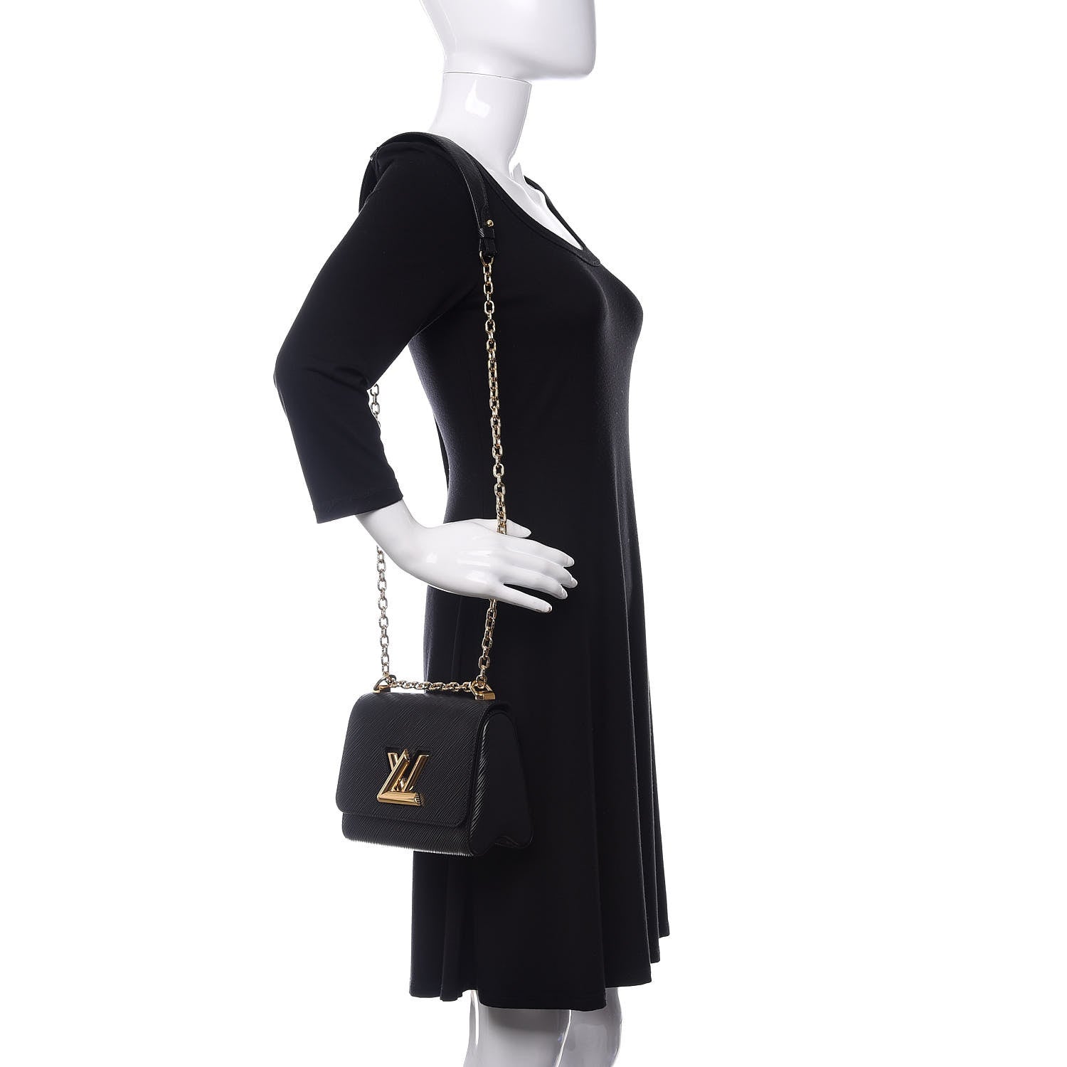 Louis Vuitton Epi Twist Shoulder Bag PM Black 2 of 9