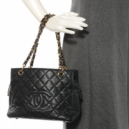 Chanel Caviar Quilted Petit Timeless Tote PTT Black 2 of 10