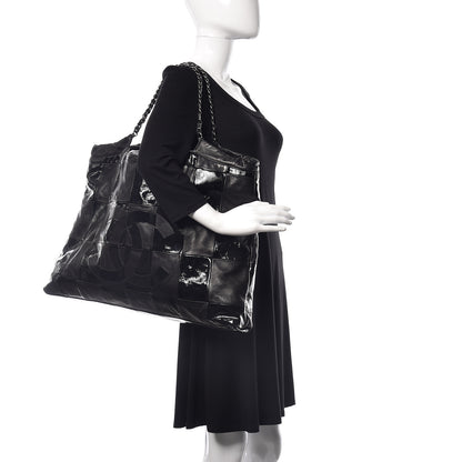 Chanel Patent Patchwork Large Brooklyn Tote Black 2 of 9