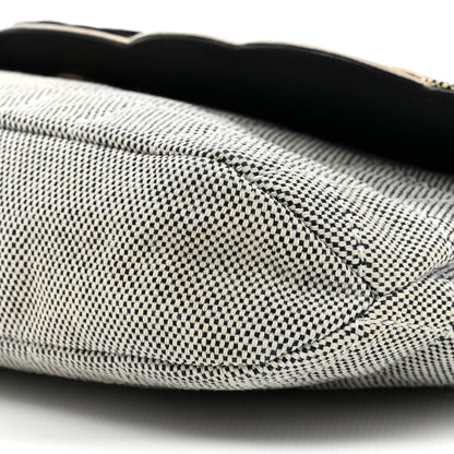 Chanel Canvas Camellia No. 5 Flap Beige Black 8 of 9