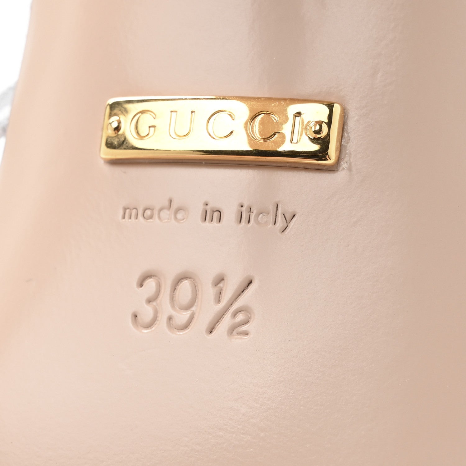 Gucci Metallic Nappa Silk Crystal GG Isa Ankle Strap Mid Heel Sandals 39.5 Silver 7 of 10