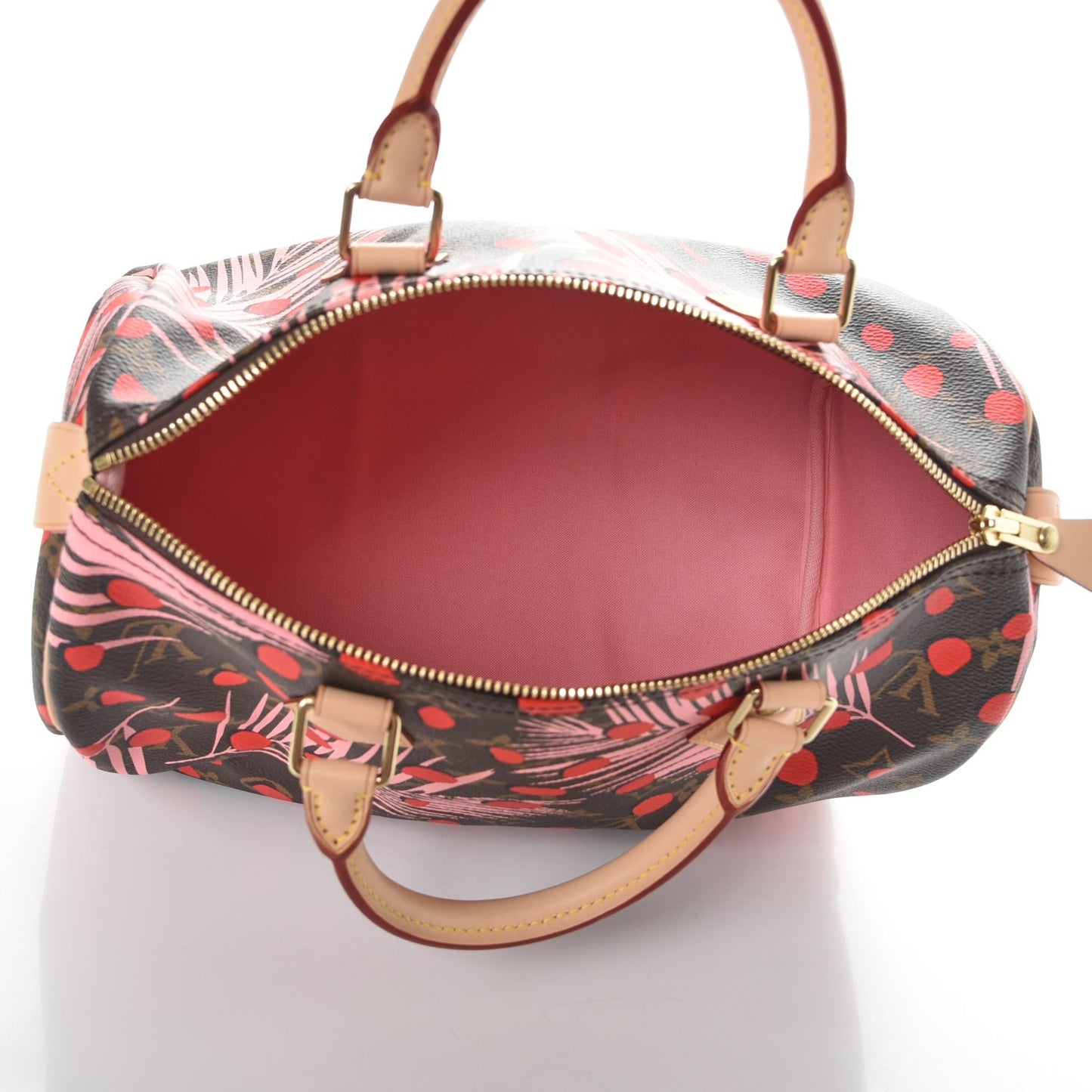 Monogram Jungle Dots Speedy 30 Sugar Pink Poppy