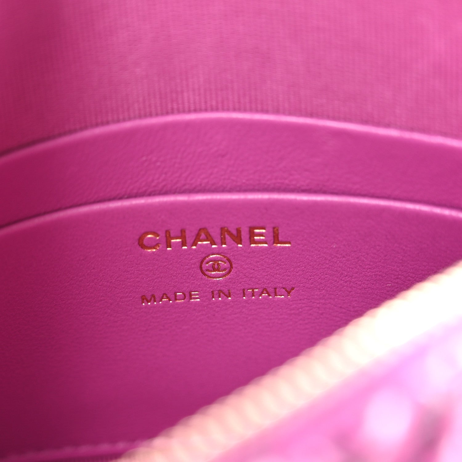 Chanel Tweed Quilted Mini Clutch With Chain Purple 7 of 11