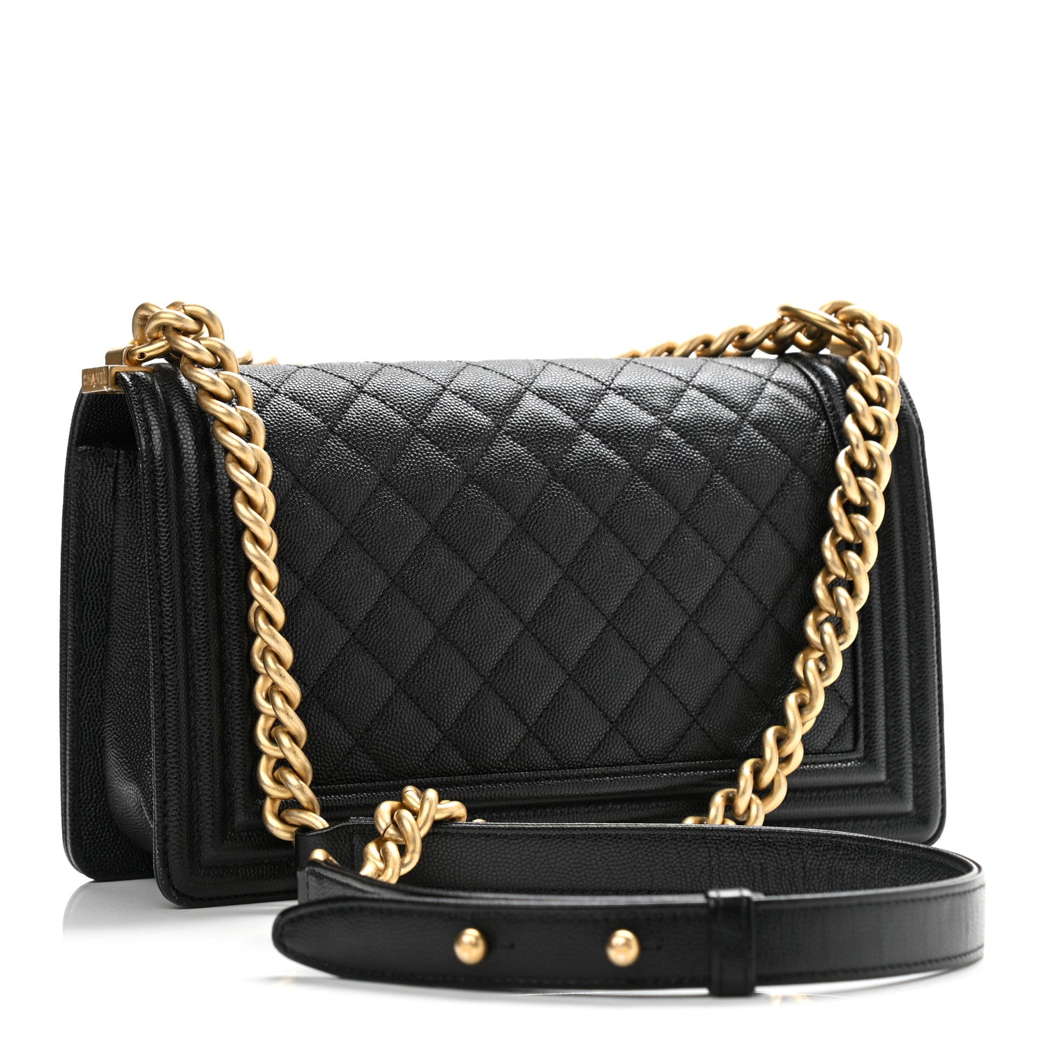 Chanel Caviar Quilted Medium Boy Flap Black 2 of 10