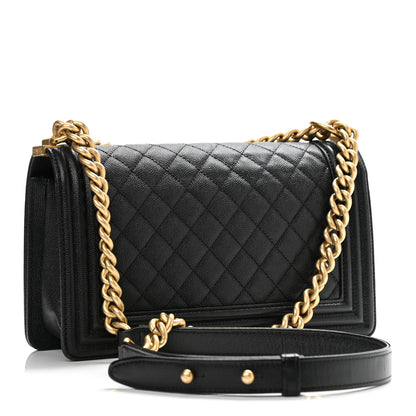 Chanel Caviar Quilted Medium Boy Flap Black 2 of 10