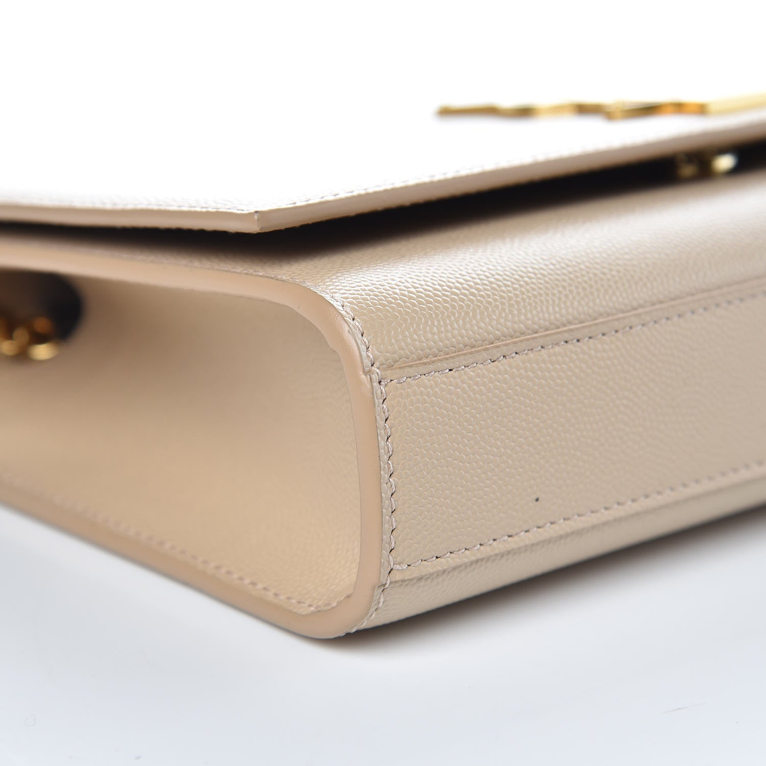 Saint Laurent Grain De Poudre Medium Monogram Kate Satchel Nude Powder 8 of 9