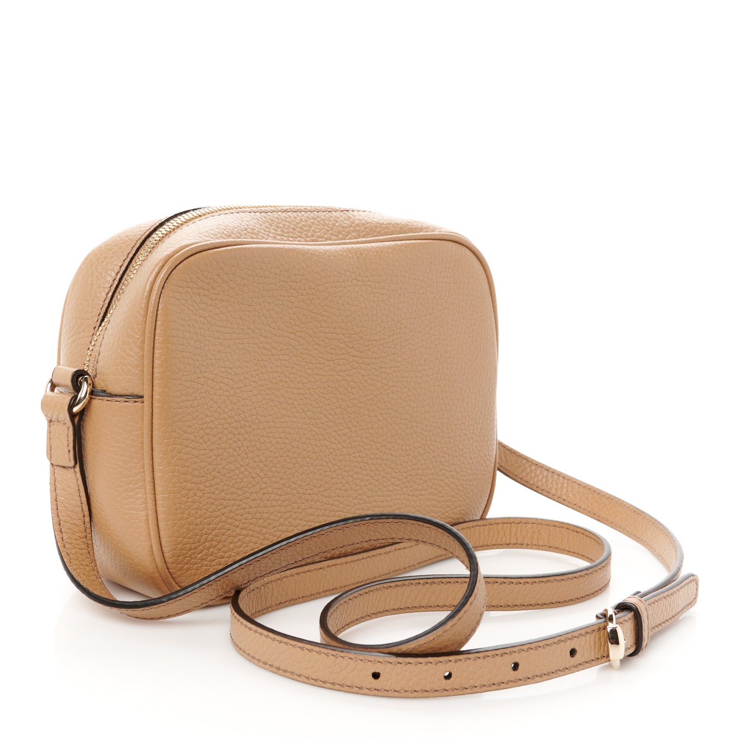 Pebbled Calfskin Small Soho Disco Bag Camelia