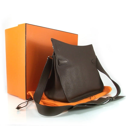 Hermes Taurillon Clemence Jypsiere 34 Chocolate 2 of 9