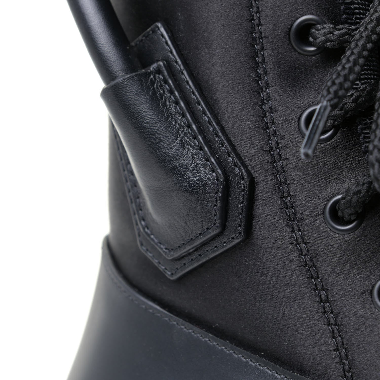 Givenchy Satin Neoprene Combat Rain Boots 39 Black 9 of 10