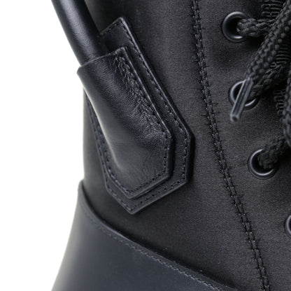 Givenchy Satin Neoprene Combat Rain Boots 39 Black 9 of 10