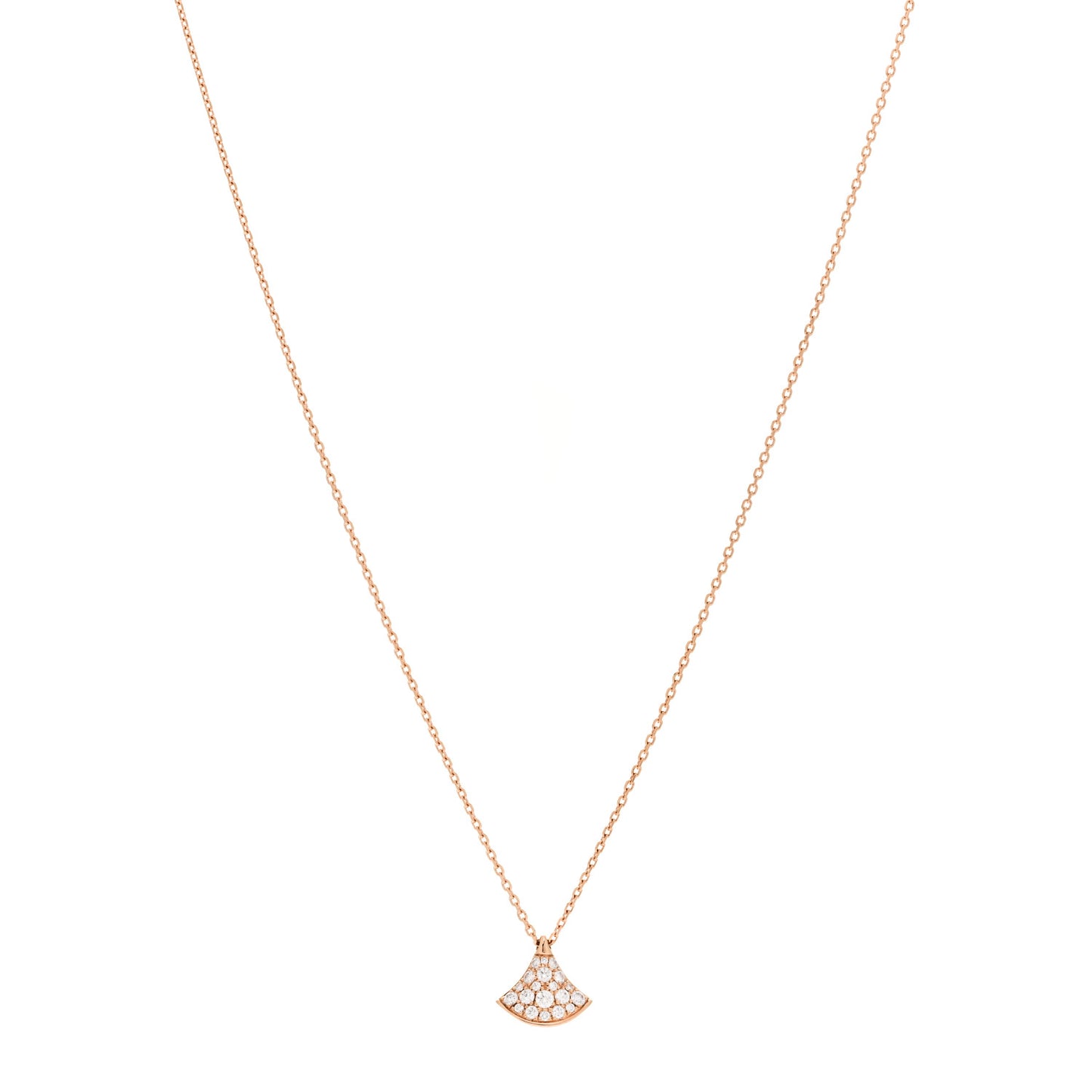 18K Rose Gold Diamond Divas' Dream Mini Pave Pendant Necklace