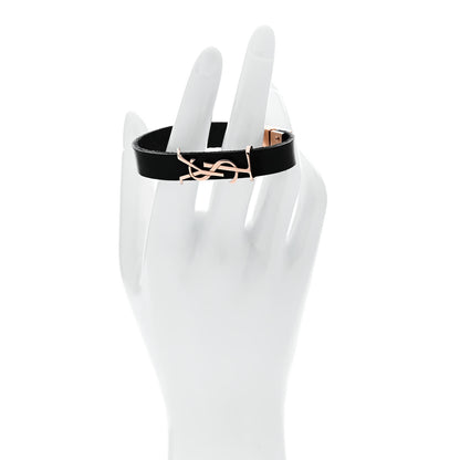 Saint Laurent Calfskin Opyum Bracelet S Black 2 of 5
