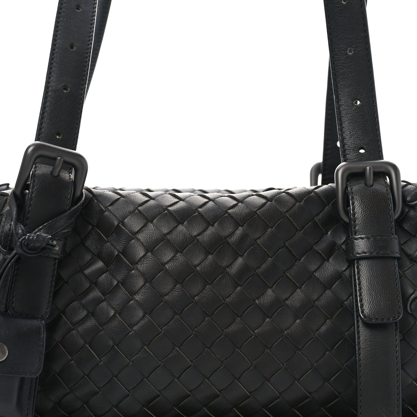 Nappa Intrecciato Montaigne Rings Bag Black