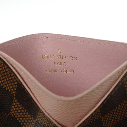 Louis Vuitton Damier Ebene Caissa Card Holder Rose Ballerine 5 of 8
