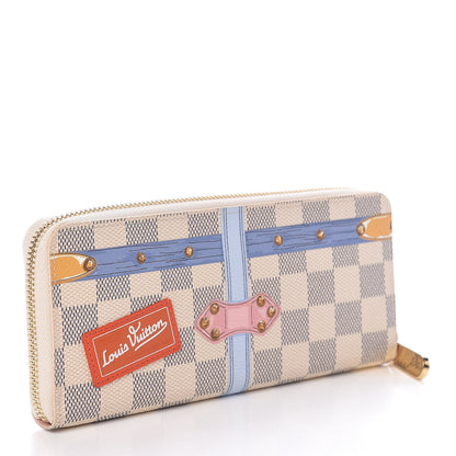 Louis Vuitton Damier Azur Summer Trunks Clemence Wallet 3 of 7