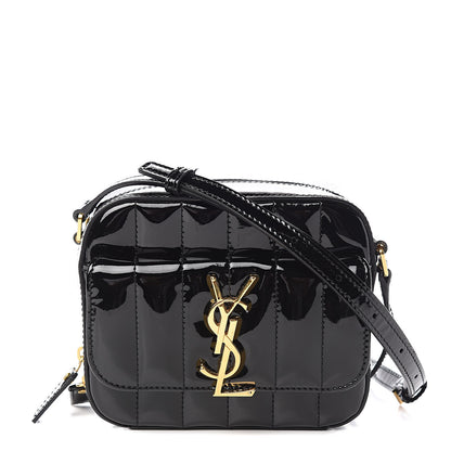 Saint Laurent Patent Matelasse Monogram Toy Vicky Camera Bag Black 1 of 11
