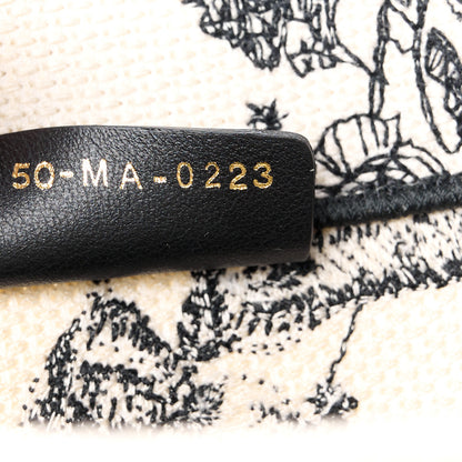 Christian Dior Canvas Embroidered Small Zodiac Toile De Jouy Book Tote Latte 7 of 12
