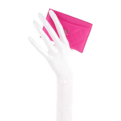 Chanel Caviar Quilted Card Holder Pink 2 of 8