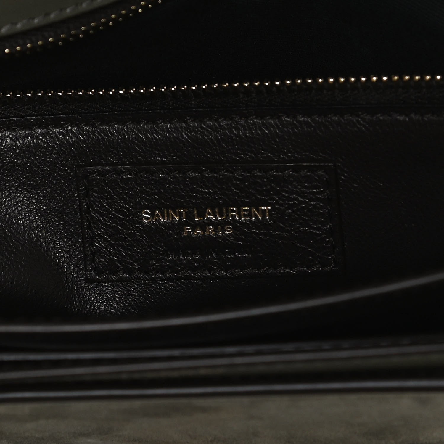 Saint Laurent Smooth Calfskin Suede Monogram Cassandra Clasp Bag Olive Green 6 of 10