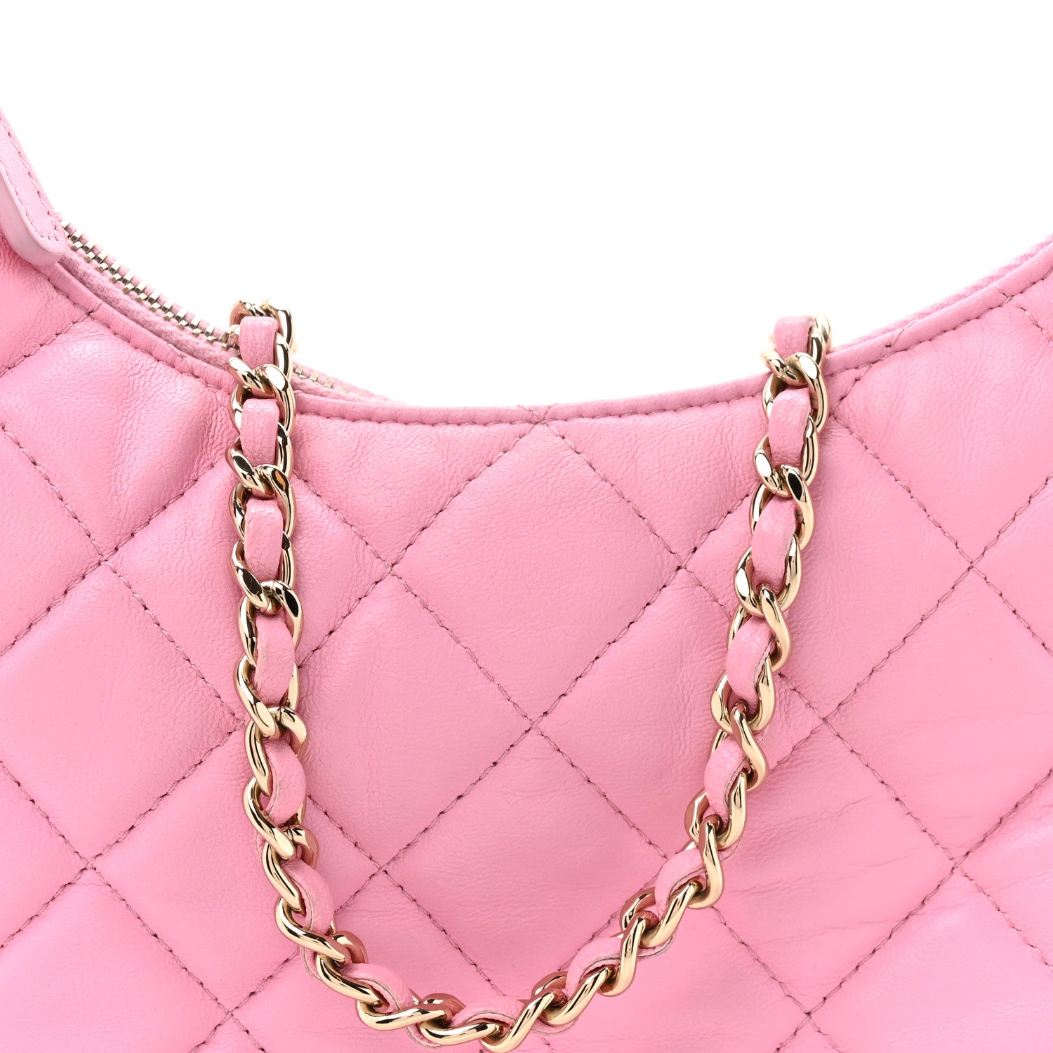Chanel Lambskin Quilted Small Hobo Bag Pink 8 of 11