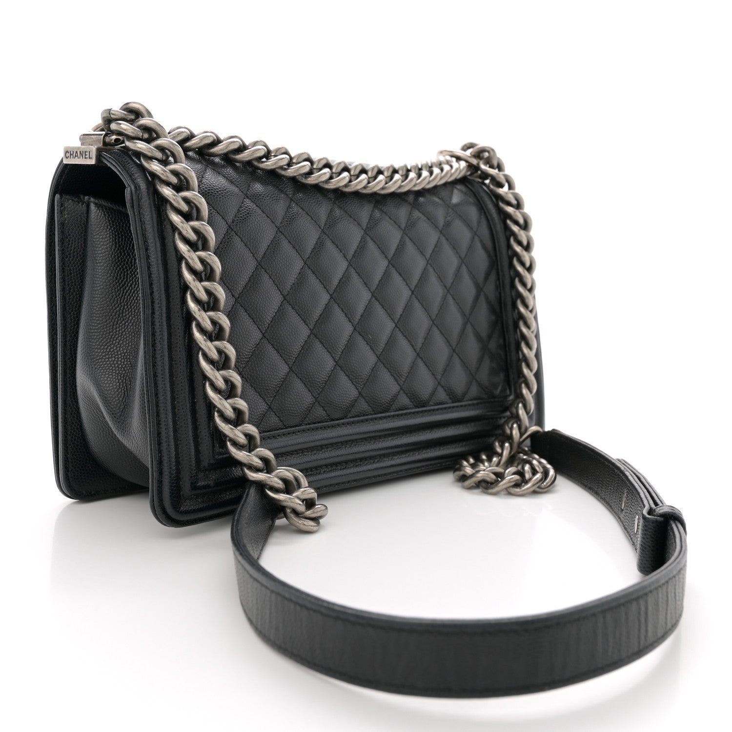 Chanel Caviar Quilted Medium Boy Flap Black 3 of 10