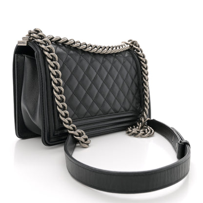 Chanel Caviar Quilted Medium Boy Flap Black 3 of 10