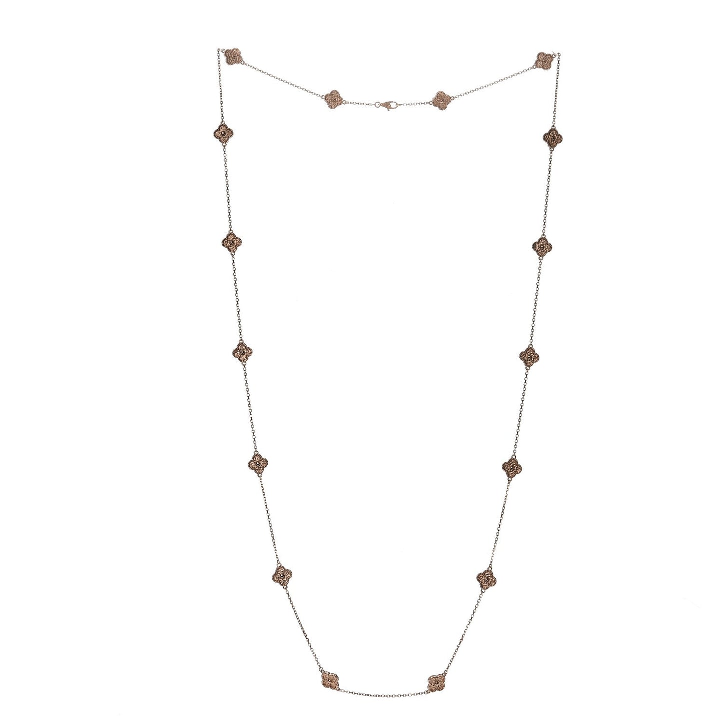 18K Rose Gold 16 Motifs Sweet Alhambra Necklace