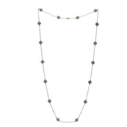 Van Cleef & Arpels 18K Rose Gold 16 Motifs Sweet Alhambra Necklace 3 of 5