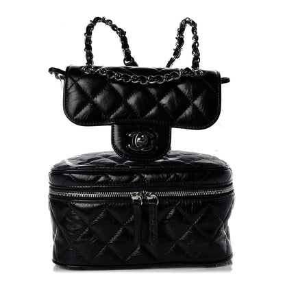 Chanel Crumpled Calfskin PVC Quilted Backpack Black 1 of 10