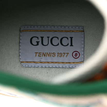 Gucci Linen Psychedelic Mini GG Monogram Mens 1977 Tennis High Top Sneakers 8 Multicolor Mystic White 6 of 7