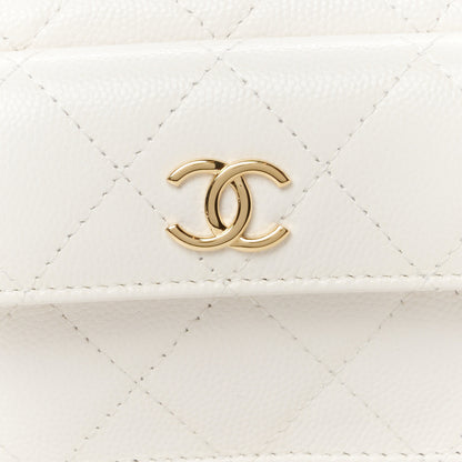 Chanel Caviar Quilted Polly Pocket Pouch Hobo White 8 of 11