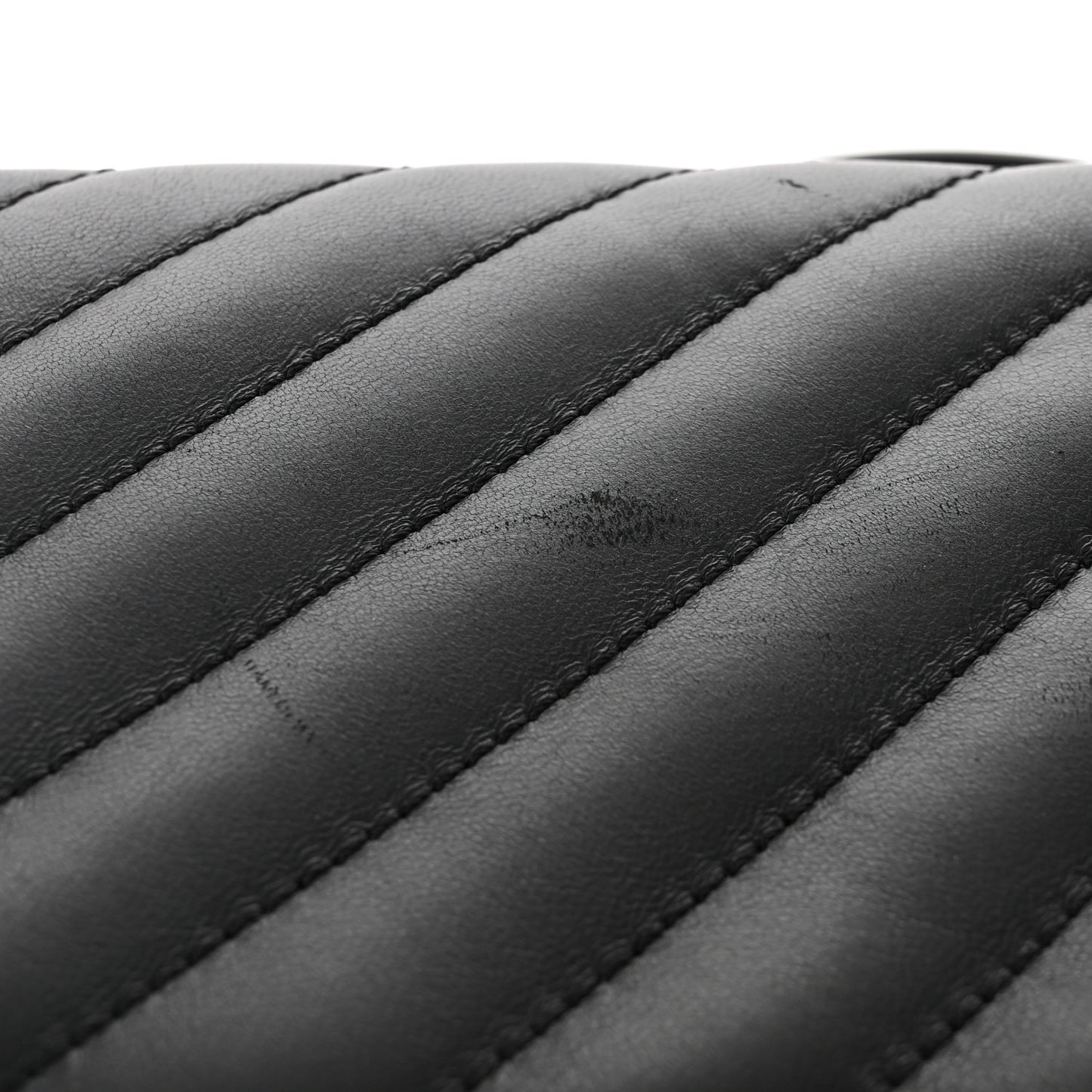 Calfskin Diagonal Quilted Jackhammer Camera Bag Black