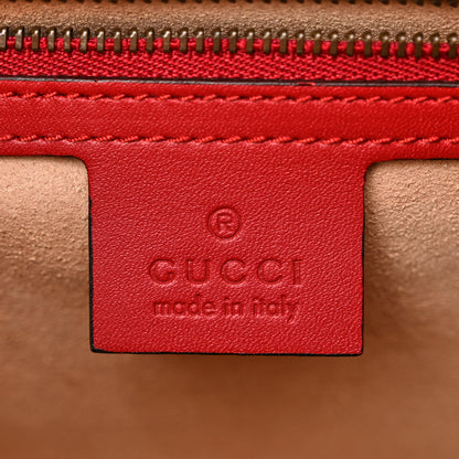 Gucci Calfskin Sylvie Web Small Queen Margaret Top Handle Bag Blue Agata Hibiscus Red Mystic White Sugar Pink 6 of 15