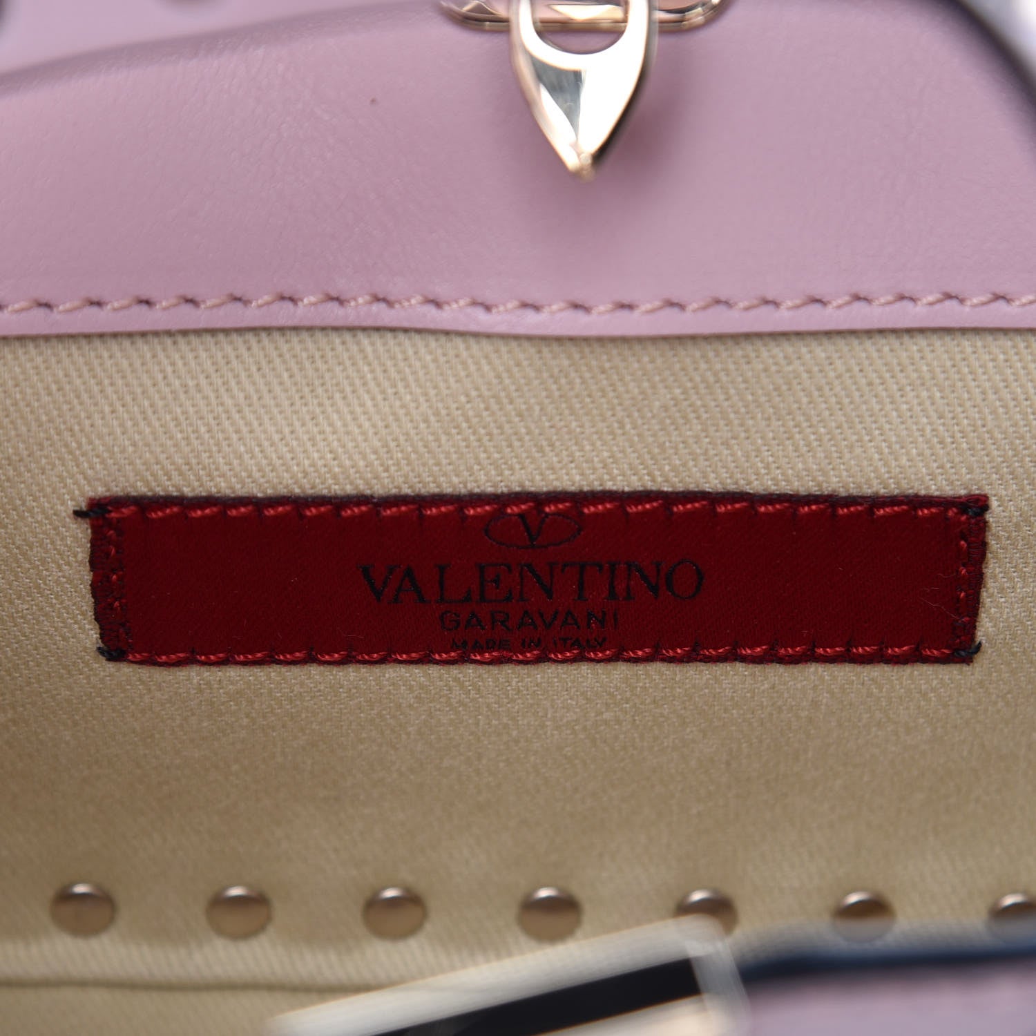 Valentino Garavani Vitello Micro Rockstud Tote Cipria 6 of 12