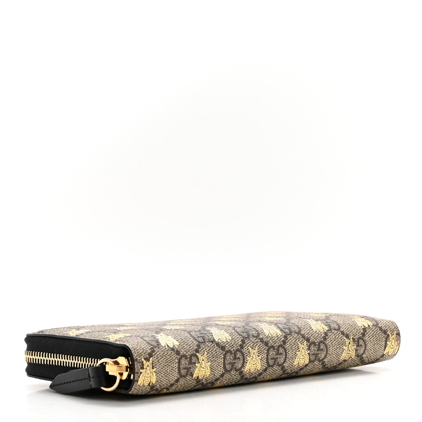 GG Supreme Monogram Bees Zip Around Wallet