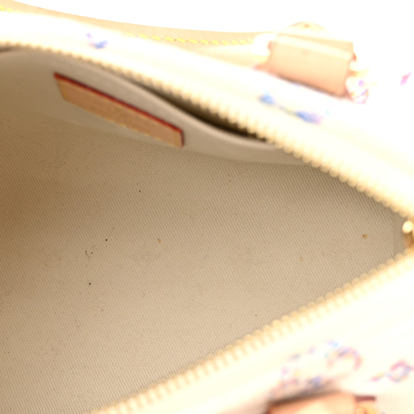 Monogram Jacquard Fabric Speedy Bandouliere 20 Multicolor Beige